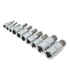 10PCS Triple Square Spline Bit Socket Set Low Wear Accurate