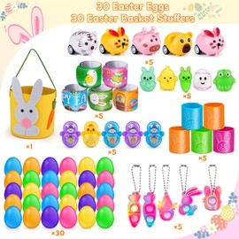 nicknack Easter Party Bag Filliers, 31Pack Easter Egg Fillers with Small Toys for Kids, Basket Stuffers, Easter Egg Hunt Kits Easter Gifts for Boys Girls