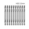LJKLAJ 10Pcs 3.2mm HSS Double Ended Drill Tools Drill Set