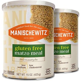 Manischewitz Matzo Meal - Kosher For Passover - Gluten Free Matzah Meal, 15 Oz, (Pack of 2, Total of 30 Oz)