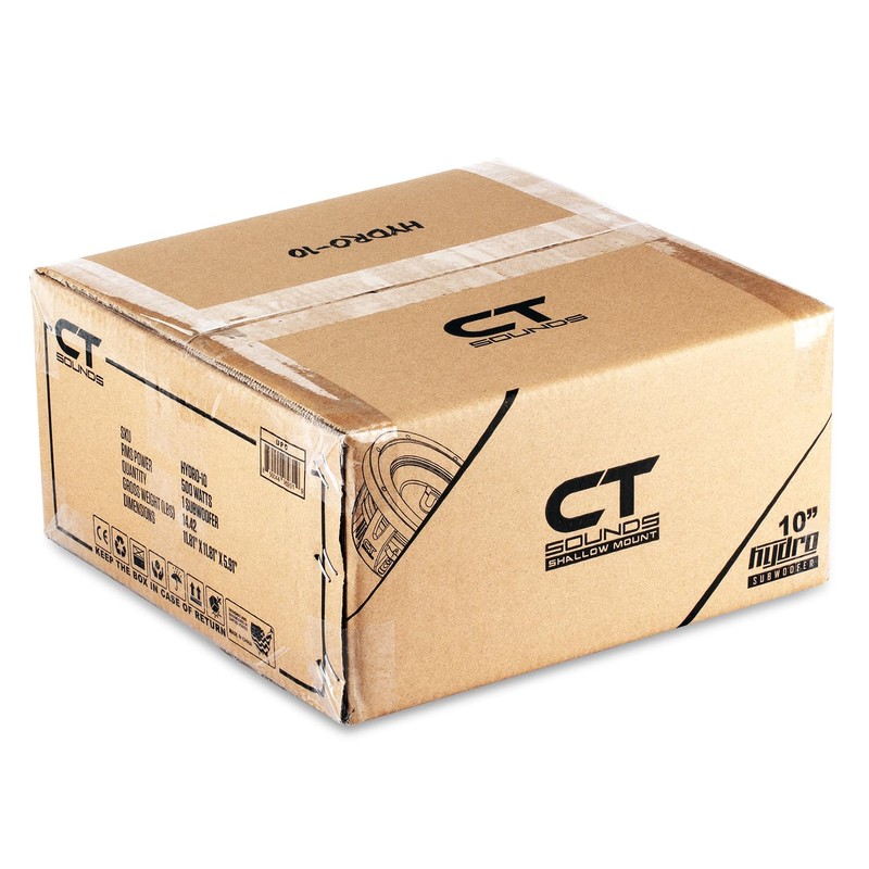 CT Sounds Hydro 10” Dual 4-Ohm 1000-Watt Shallow Mount Car