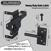 DURIGID Heavy Duty Gate Latch, Gravity Auto-Locking Gate Locks for