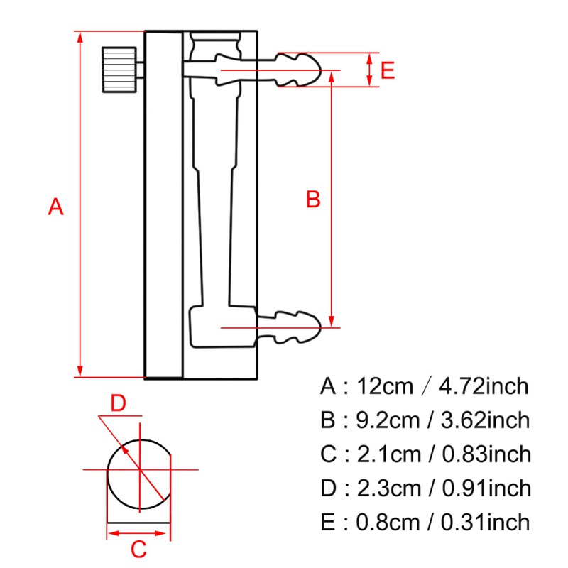 LZQ-5 Flowmeter 2.5-25LPM Flow Meter with Control Valve for Oxygen/Air/Gas