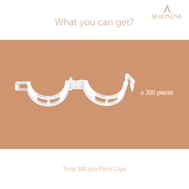 BEADNOVA 300Pcs Plant Support Clips Garden Clips Tomato Clips Vine Clips Tomato Trellis Clips for Tomato Vine Vegetable (300PCS)