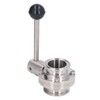 Sanitary Butterfly Clamp Valve with Silicone Washer Stainless Steel Clamp