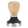 Coffee Tamper Set 58mm Beech Handle Coffee Hammer Embossed Tamping