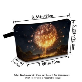 MoCaliduccious Fireworks Makeup Bag Small Travel Zipper Cosmetic Bag Friendship Gifts for Birthday Christmas Graduation