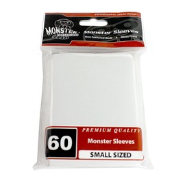 Monster Protectors Sleeves Sleeves - Smaller Size Gloss Finish - White (Fits Smaller Sized Gaming Cards)