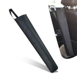 yvshy Pack of 1 Car Umbrella Storage Bag, Seat Back Organizer, Foldable Umbrella Storage Bag, Hanging Storage Holder Bucket, Universal for Most Car (Black), YVSYST3001BL-1PC