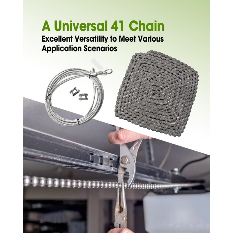 #41 20 ft Roller Chain with 2 Connecting Links and