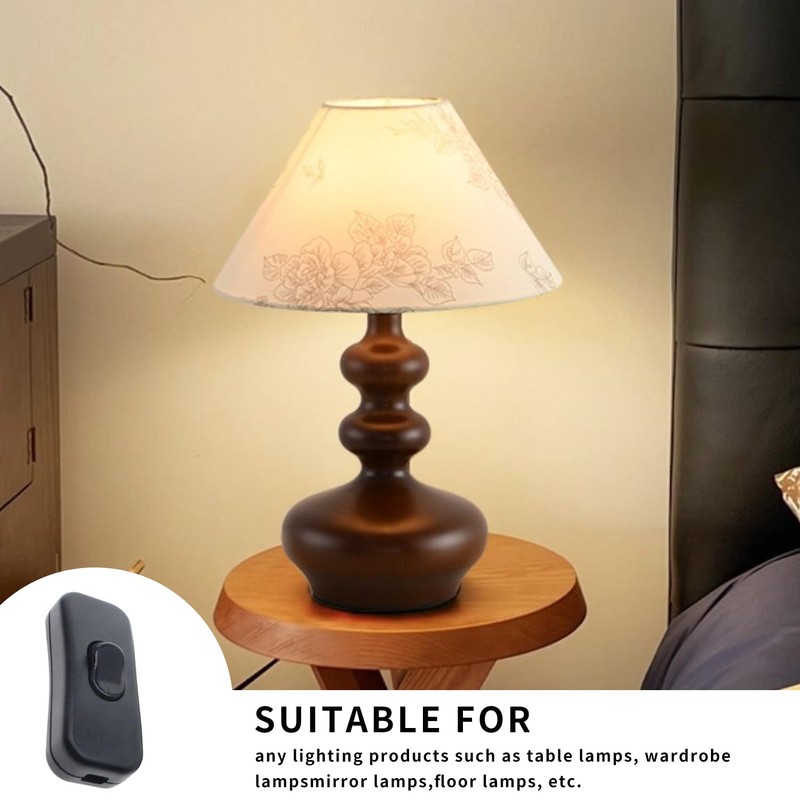 3 Pcs Inline Lamp Switch – Black Inline Light Switch