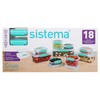 Sistema 18-Piece Food Storage Containers with Lids for Lunch, Meal