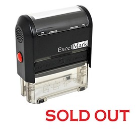 Sold Out Self Inking Rubber Stamp - Red Ink (ExcelMark A1539)