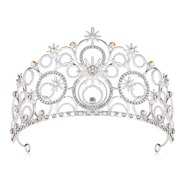 Mikovivi Kristallkrone Tiara für Frauen, Legierung Brauthochzeitskrone Exquisit Königinnen-Stirnband Prinzessinnen-Kopfbedeckung