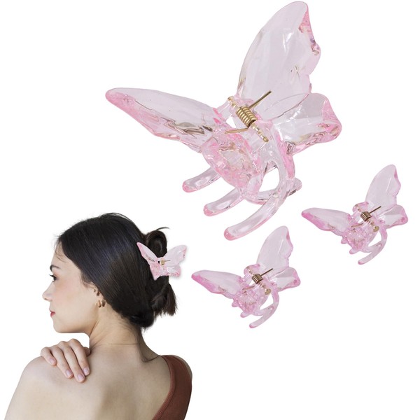 Traziewell Hair Clips Set Butterfly Hair Clips Medium Acrylic Hair