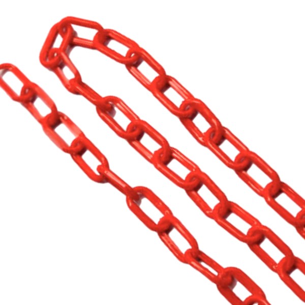 ENN LLC Link Chain Plastic Chain Parking Lot Lock Chain 10m (Red)