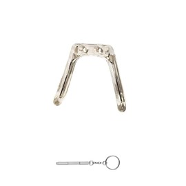 Eyeglasses Nose Pad Bridge Metal Inner Core U-Shaped Glasses Nose Pad Adjustable Saddle Bridge Silicone Nose Pad Eyewear Accessories Repair Kits(Silvery) ﻿