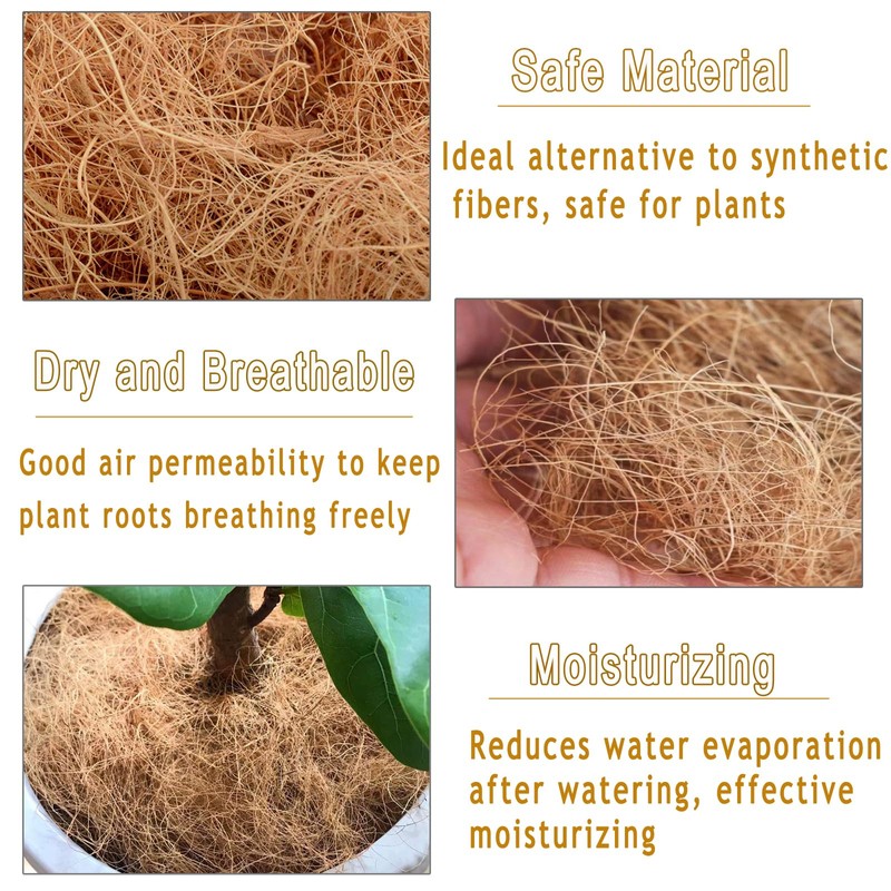 Natural Organic Coconut Husk Silk, Pure Coconut Shell Fiber Orchid