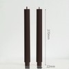 PAMELIFE 2 Pack | 10" Premium Unscented Ribbed Wick Taper