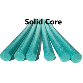 Solid Core Extra Long 60" Swim Noodles 6 Pack Deluxe Solid Core Foam Noodles (Green)