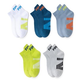 ANIMQUE 5 Pairs Toddler Sneaker Socks Summer Thin Mesh Ankle Socks Kids Cotton Sport Breathable Low Cut Socks, 5 Pairs A04 Set, 1 -3 years