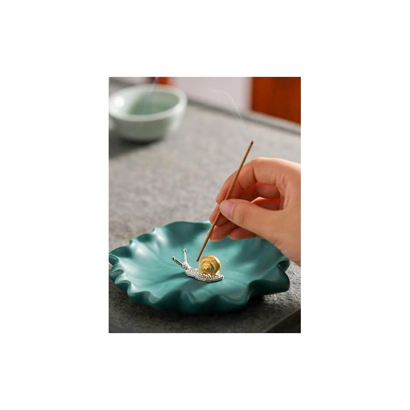 2Pcs Snail Shaped Incense Burner Stick Holder Animal Shaped Home