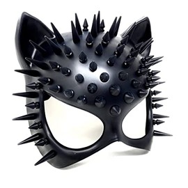 Masquerade Mask For Women, Cat Design, Venetian Style, Costume Party Mardi Gras Masks (Black)