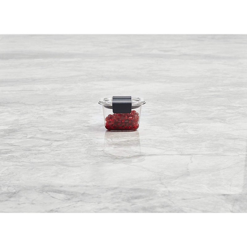 Rubbermaid Brilliance Food Storage Container, Mini, 0.5 Cup, Clear, 2