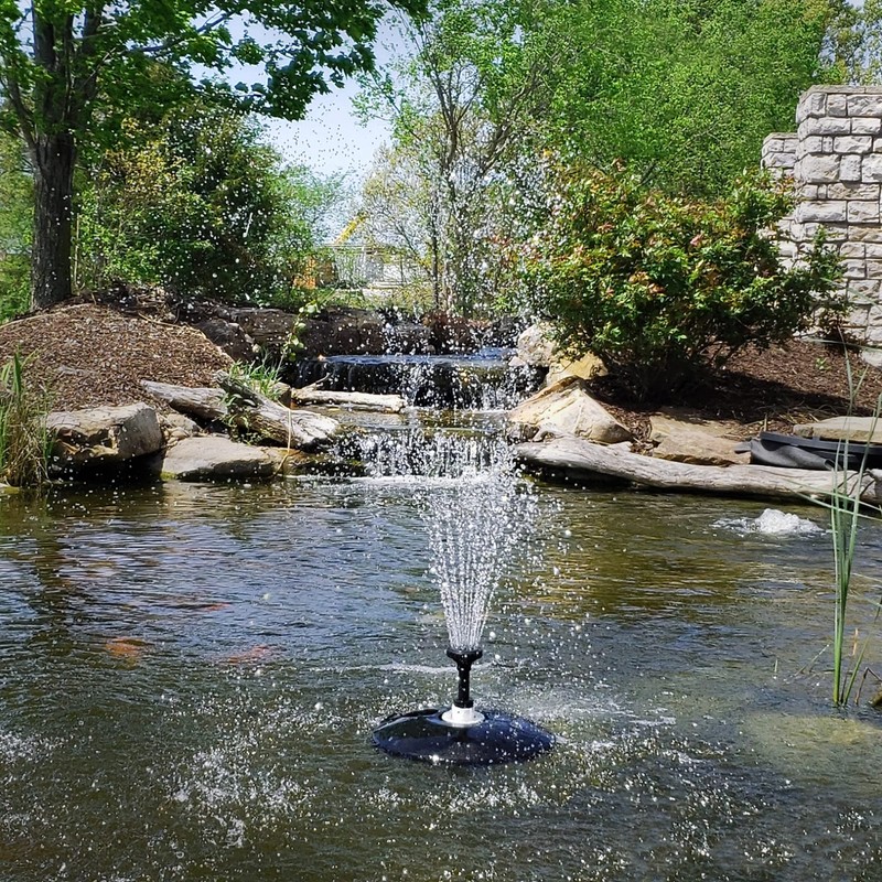 HALF OFF PONDS Small Floating Fountain – 750 GPH Pond
