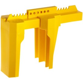 Brady Prinzing Ball Valve Lockout, Large, for 2"-8" Outside Pipe Diameter, Yellow