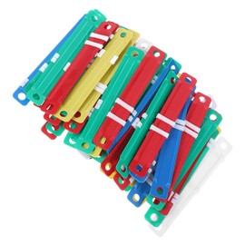 Pack of 100 Binder Segmented Spines of Notebook Notebook Clip Folder Mechanism Binding Spines with Loose Sheets Paper Binder Clip Plastic Operitacx