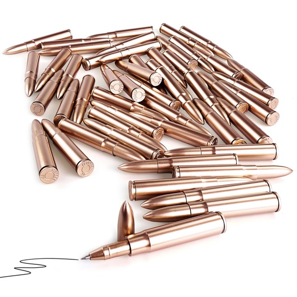 TOMZEGNA Pack 50 Bullet Pens, Bullet Shaped Pens Bulk for