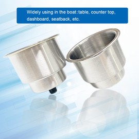 Stainless Steel Cup Holder with Drainage Outside Diameter 4" Inner Diameter ID 3.5" Height 4" (Pack of 1)