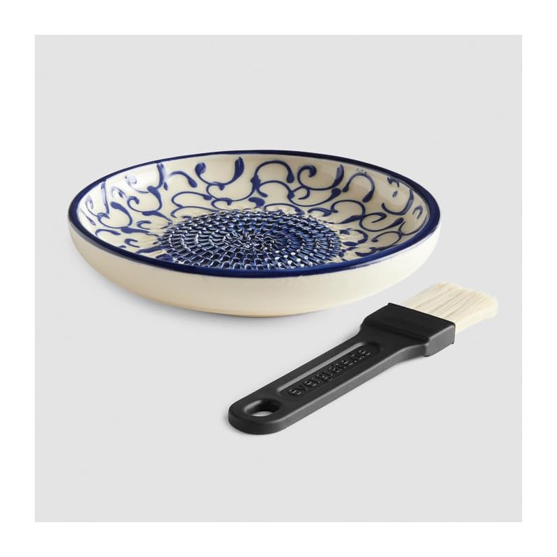 evergrate Geniales Duo: Plate Grater + Dip Bowl Celia Motif