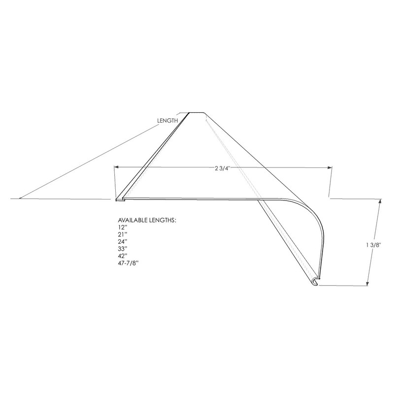 Beam Lighting Under Cabinet Light Cover Replacement | White Ribbed