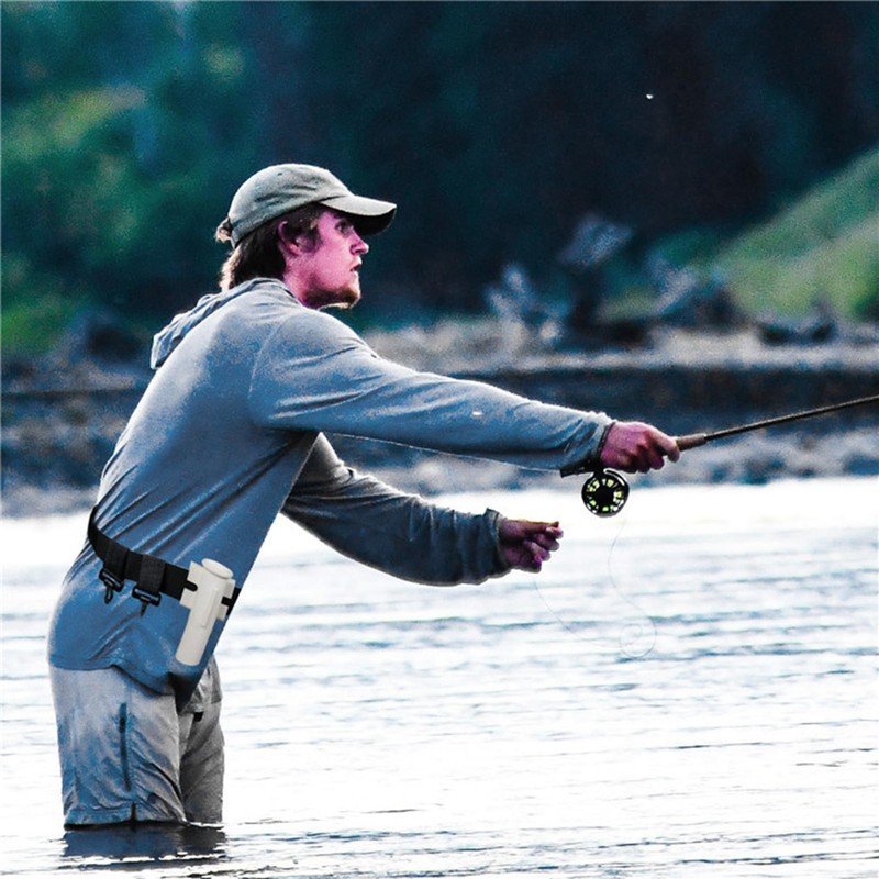 Fishing Rod Belt with Movable Ring Adjustable Fishing Fighting Belt