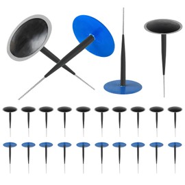 EXLECO 24 pro Set Reifenreparaturset, 41mm Gummi Reifenstopfen Patch & 4,5mm Stange, Reifenreparatur Pilz, Autoreifen Reparaturset Reifenpflaster Reifen Flickset für Tubeless Fahrrad Motorrad Auto PKW
