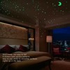 4Pcs Moon Star Wall Stickers Good Stickiness Warm Ambience Glowing