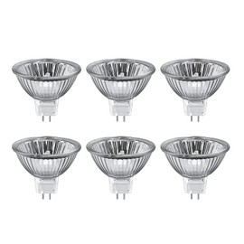 Sarveeta MR16 Halogen Bulbs 35W Dimmable, 12V Gu5.3 Halogen Spotlight Bulbs 2 Pin Base, 2800K Warm Withe,400 Lumens,42° Beam Angle (Pack of 6)