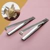 2 pieces silver herringbone tweezers set, garlic peeler, garlic tweezers