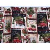 "Handmade" Christmas Tree Collage Valance Red Pick Up Truck Cardinal