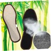 Outanaya 2pairs Bamboo Charcoal Insoles for Foot Care of Coffee