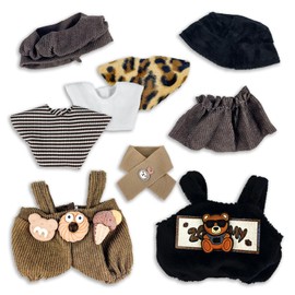 3 Pack Clothes Outfits Set for 17cm Doll(Not Includ Doll),17cm Clothing Accessories,Hat,Pants&Skirt Set,Cute Fashion Style