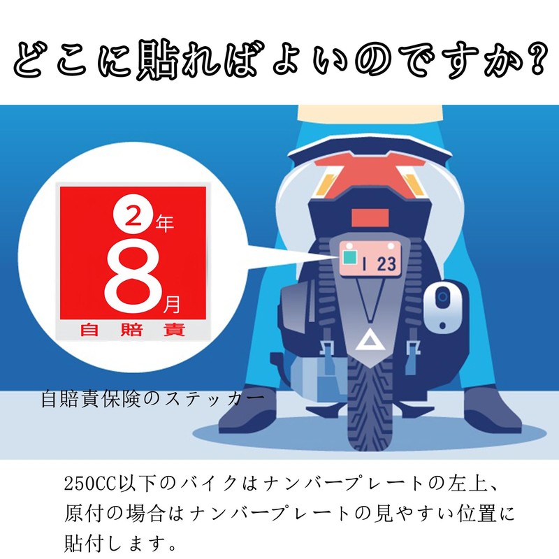 JXCARSIOJP Liability Sticker Plate for Motorcycle Number Plate Universal Liability