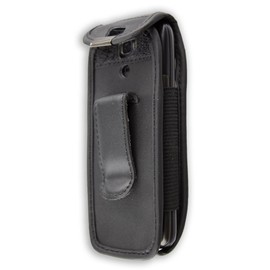caseroxx Leather-Case with belt clip for Swisstone SC560 made of real leather with belt-clip in black