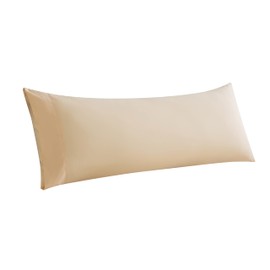 WhatsBedding Body Pillow Cover, Ultra Soft Microfiber Pillowcases, Breathable Long Pillow Case, Envelope Closure - Cream (21x54 inch)
