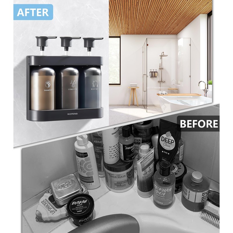 Shampoo Dispense for Shower, Shower Soap Dispenser Wall Mounted, Shower