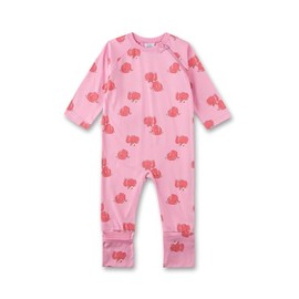 Sanetta Baby Girl Newborn Sleepsuit Folding Feet 100% Organic Cotton, Water lily