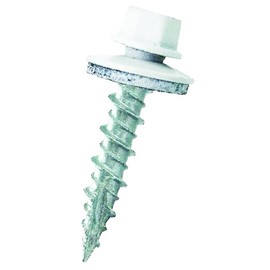 Metal Roofing Screws with Washer (250/Bag) | #10 1/4" Hex Head Self Starting Roofing Screws with EPDM Washer & White Painted Head