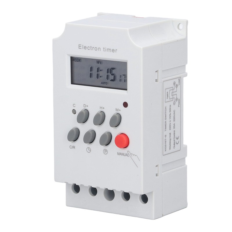 Electronic Timer Switch DIN Rail LCD Microcomputer Electron Intelligent Controller